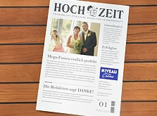 Danksagung HOCHZEIT gedruckt auf FocusArt cream