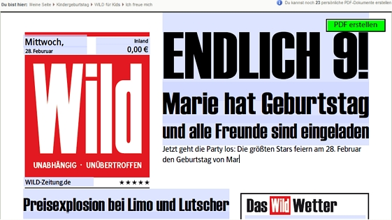 Vorlage ausfüllen